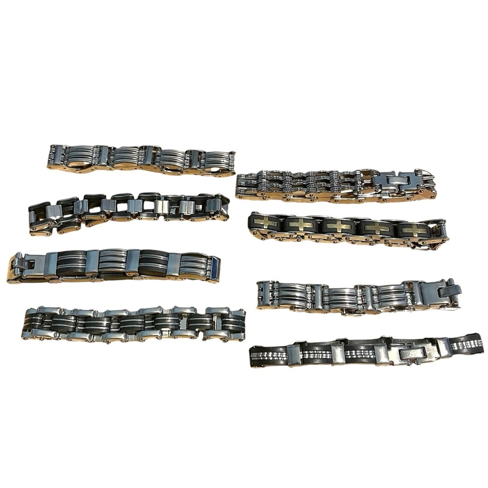 Men’s Steel and Rubber Bracelet Lot